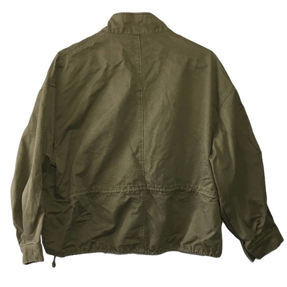 H&M Floral Bird Patch Cotton Green Jacket XS - Picture 6 of 9